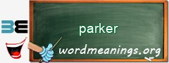 WordMeaning blackboard for parker